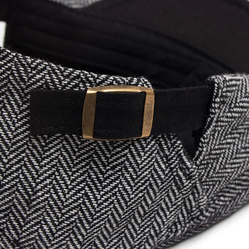 Striped Herringbone Ivy Cap | Heritage Autumn Flat Cap | Urban Caps NZ