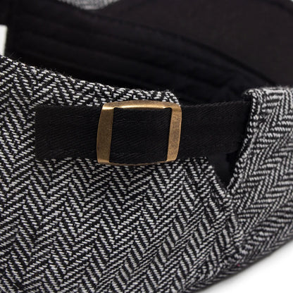 Striped Herringbone Ivy Cap | Heritage Autumn Flat Cap | Urban Caps NZ