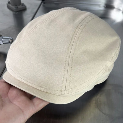 Torino XL Cotton Flat Cap – Extra Large Newsboy Cap for Men & Women (55–65cm)