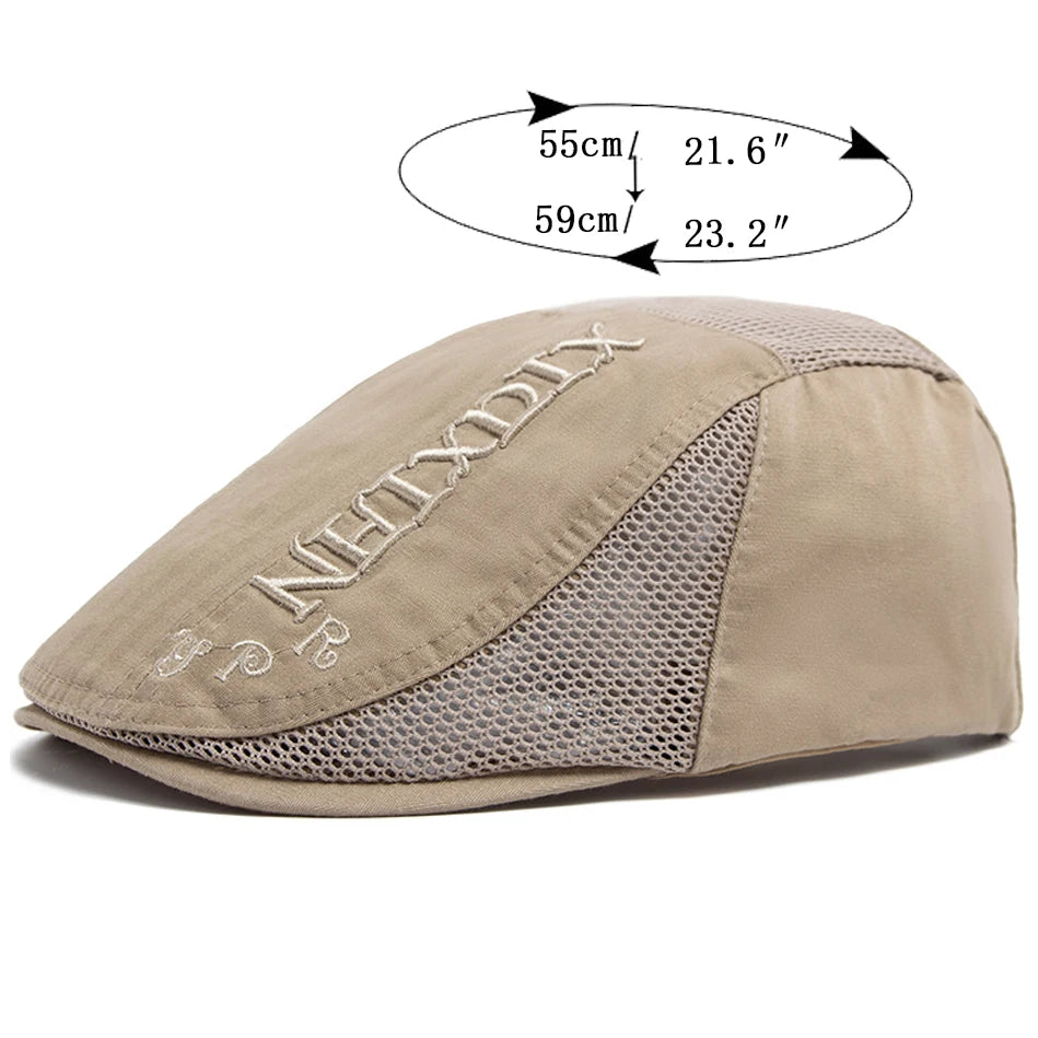 Cotton Mesh Ivy Cap | Heritage Gentleman's Flat Cap | Urban Caps NZ