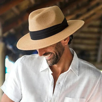 Kingston XL Straw Panama Hat – UPF 50+ Wide Brim Summer Sun Hat (61-63cm)