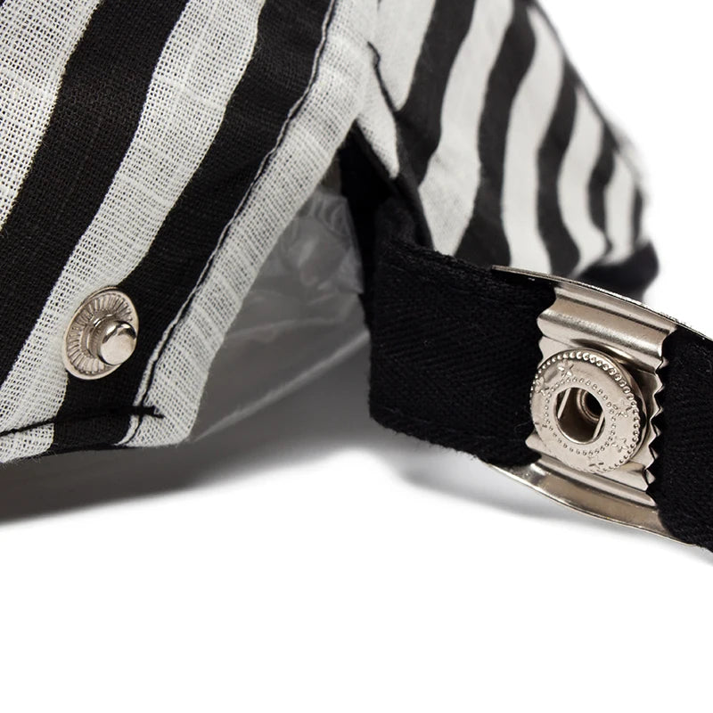 Striped Plaid Cotton Linen Ivy Cap | Thin Summer Flat Cap | Urban Caps NZ