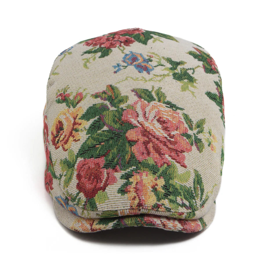 Floral Print Ivy Cap | Heritage Country Flat Cap | Urban Caps NZ