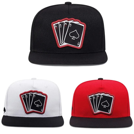 The Ace | Playing Card Embroidery Unisex Snapback Cap | Urban Caps NZ