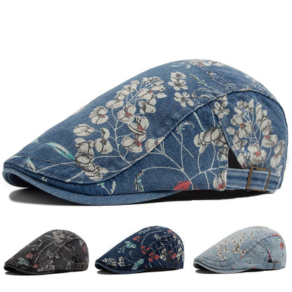 Floral Print Ivy Cap | Country Garden Flat Cap | Urban Caps NZ