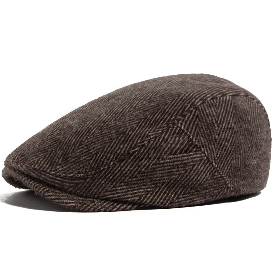 Heritage Herringbone Ivy Cap | Highland Winter Flat Cap | Urban Caps NZ