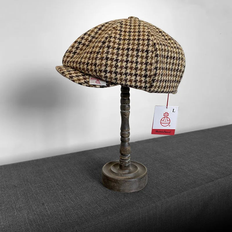Premium Harris Tweed Octagonal Newsboy Cap – 100% Pure Wool Heritage Collection | Urban Caps