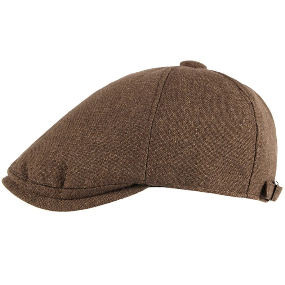 Hastings Octagonal Retro Beret in Coffee