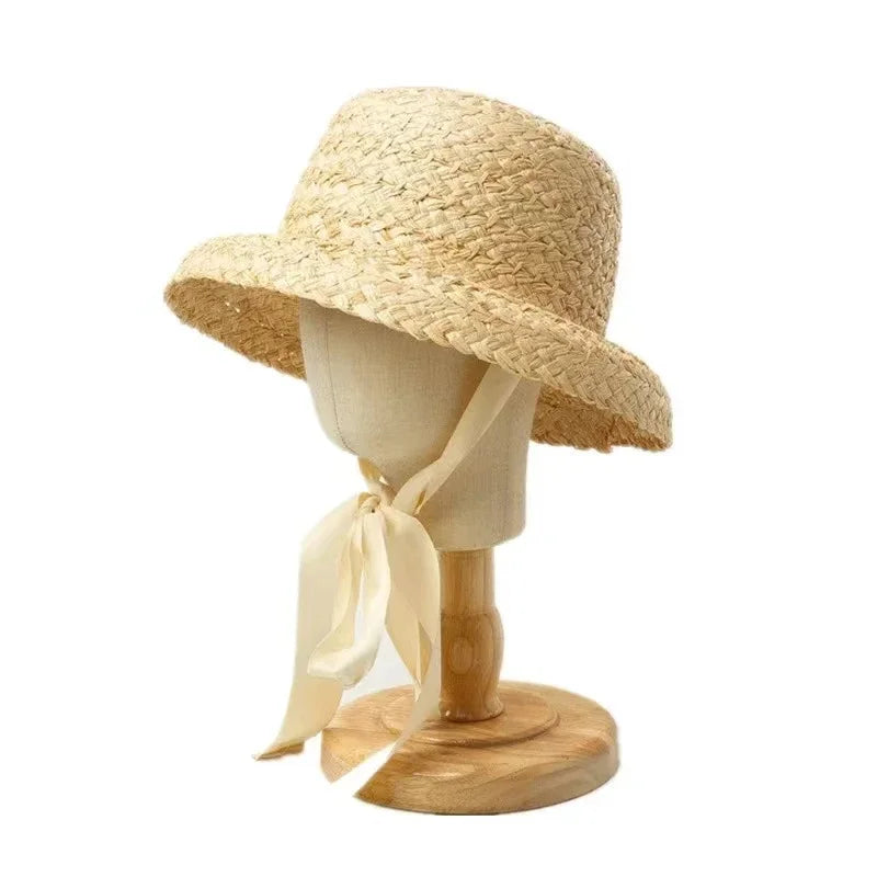 Sandpiper Kids Raffia Sun Hat in Beige