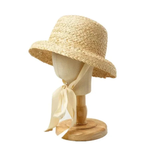 Sandpiper Kids Raffia Sun Hat in Beige