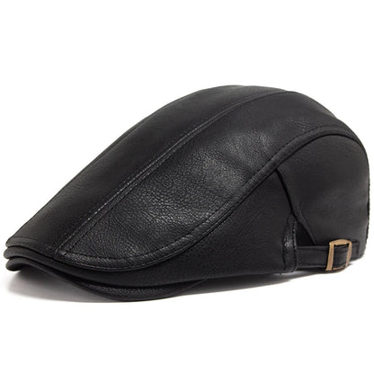 Faux Leather Ivy Cap | English Gentleman's Flat Cap | Urban Caps NZ