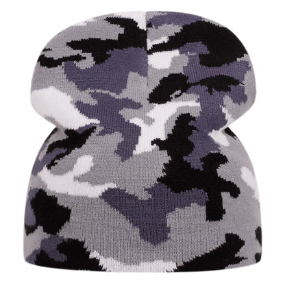 The Moorland | Simple Camouflage Wool Knitted Beanie | Urban Caps NZ