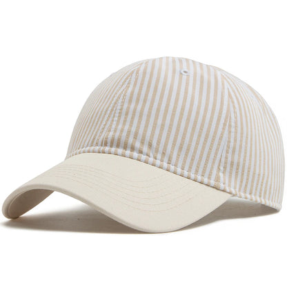 Striped Soft Dad Hat | Casual Baseball Cap | Urban Caps NZ