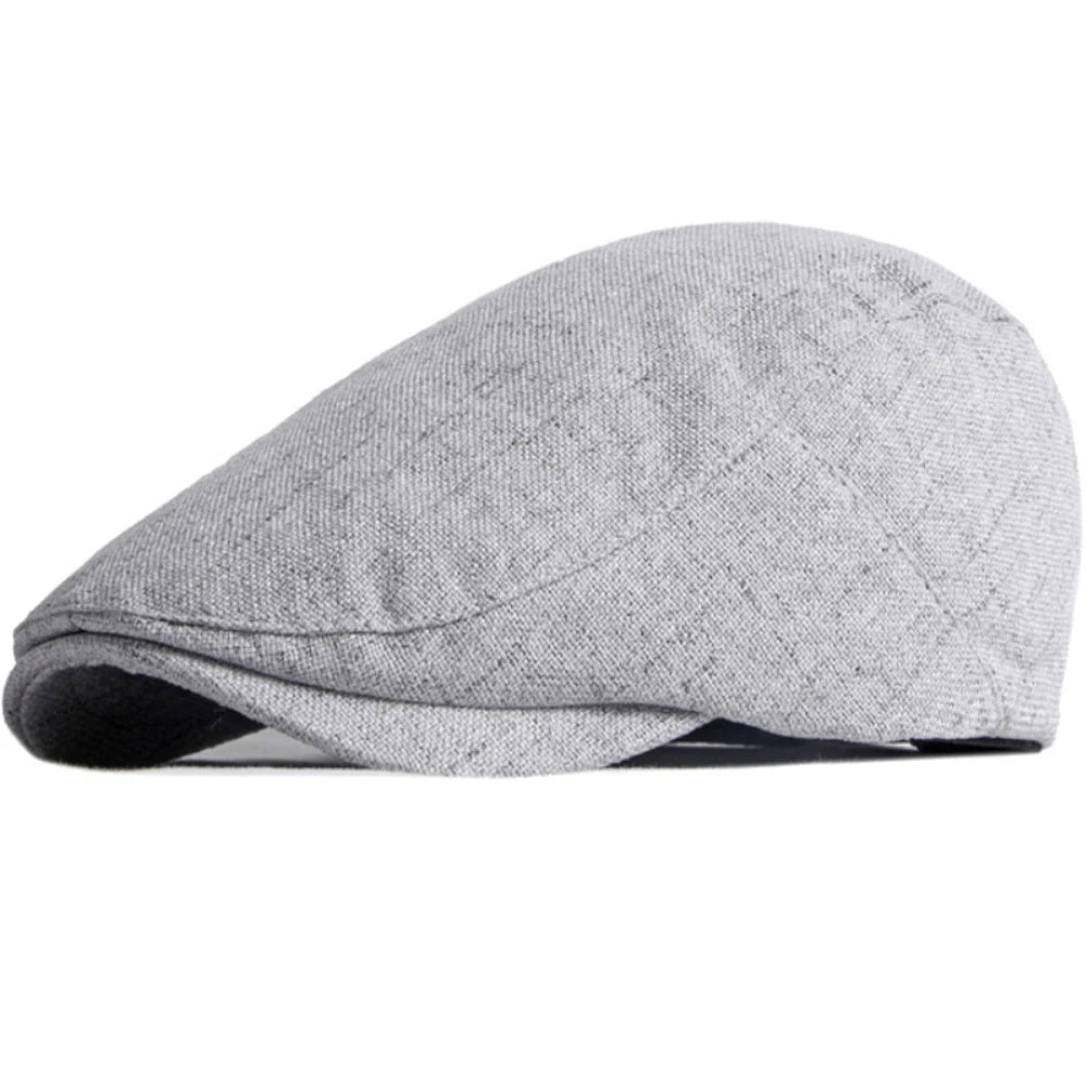 Hastings Octagonal Retro Beret in Light Grey