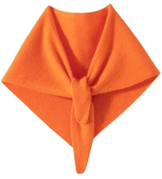 Chelsea Cashmere Knit Scarf in Orange