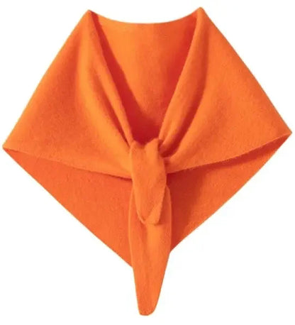 Chelsea Cashmere Knit Scarf in Orange