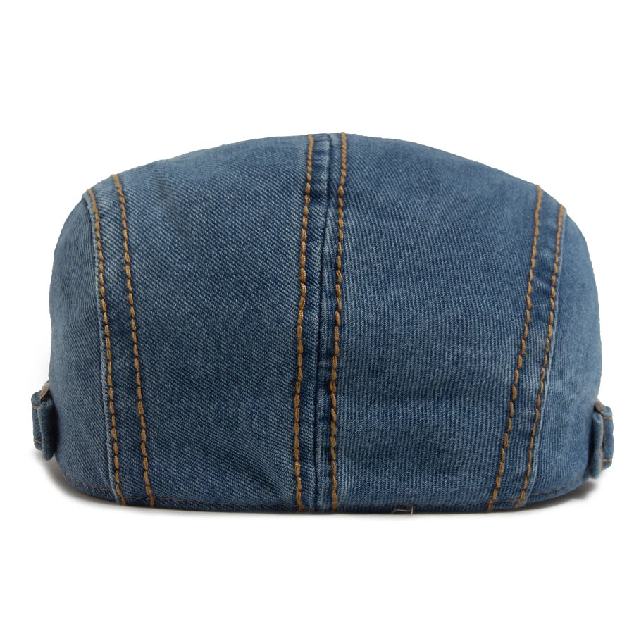 Brown Patchwork Ivy Cap | Retro Country Flat Hat | Urban Caps NZ