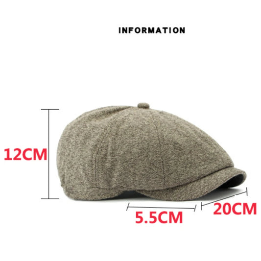Bordeaux Striped Octagonal Beret