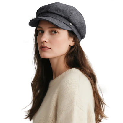 The Fiorentina | Women's Wool Tweed 8-Panel Newsboy Cap | Urban Caps NZ