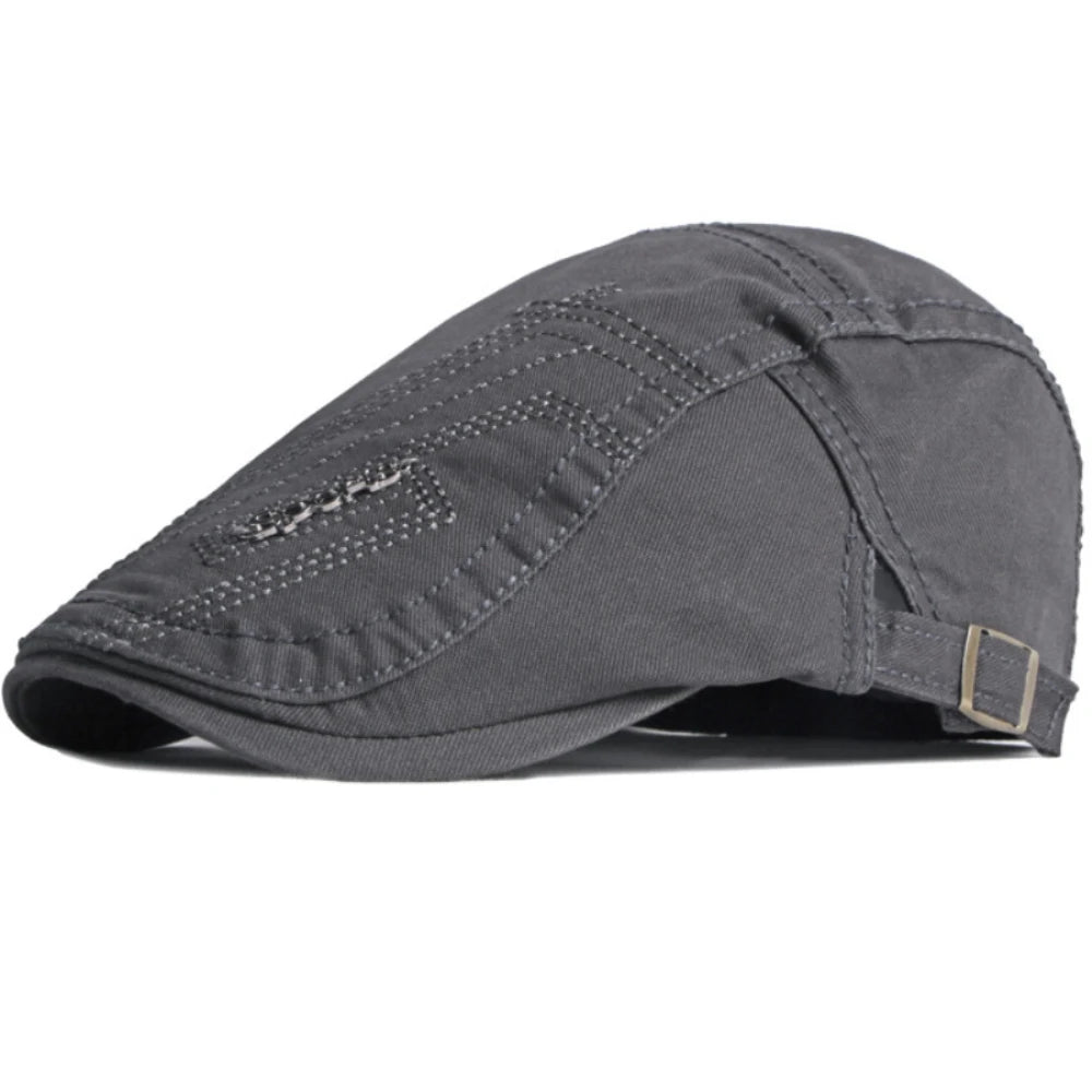 Guildford Letter-Pattern Beret in Gray