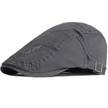 Guildford Letter-Pattern Beret in Gray