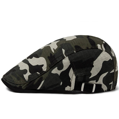 Camouflage Linen Ivy Cap | Country Outdoor Flat Cap | Urban Caps NZ