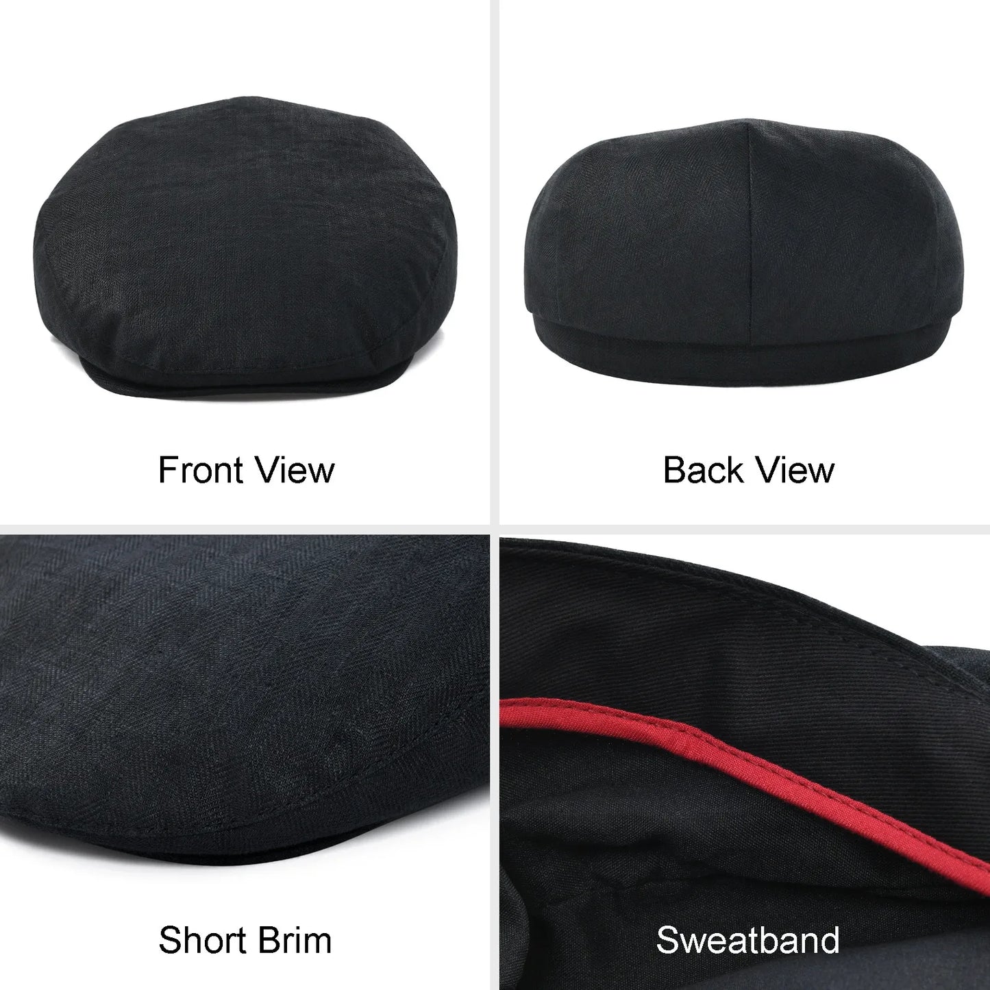 The Siena | Natural Linen Eco-Friendly Flat Cap | Urban Caps NZ
