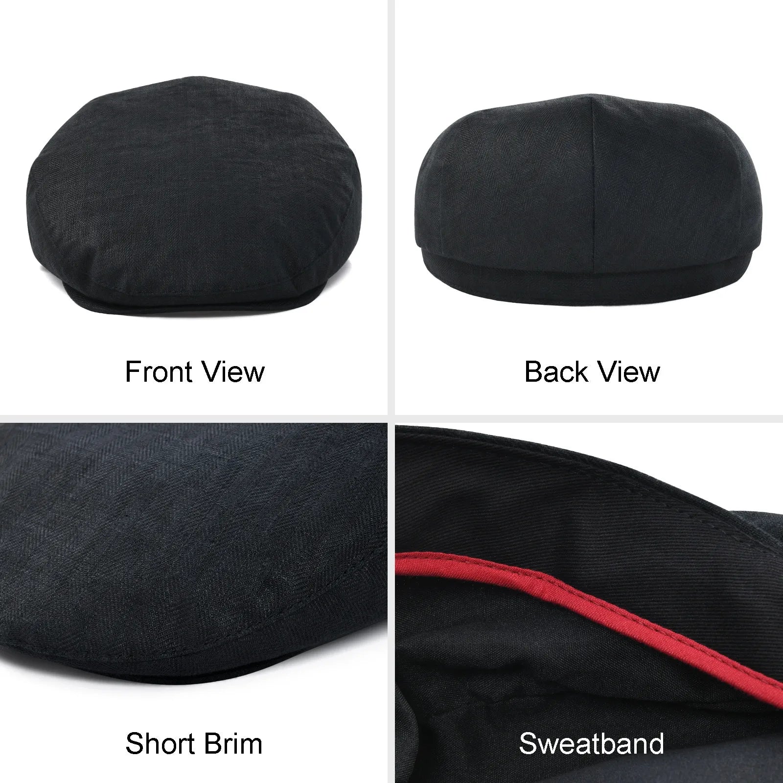 The Siena | Natural Linen Eco-Friendly Flat Cap | Urban Caps NZ
