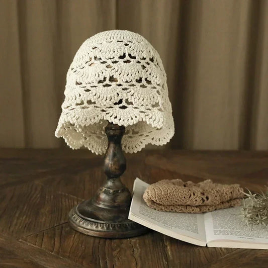 Rosewood Crochet Lace Cap