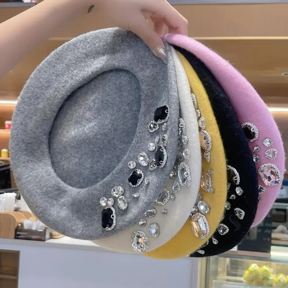 Montmartre Rhinestone Wool Beret