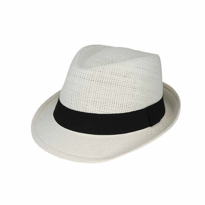 Hume Toyo Trilby Hat – Lightweight Woven Straw with Ribbon Band