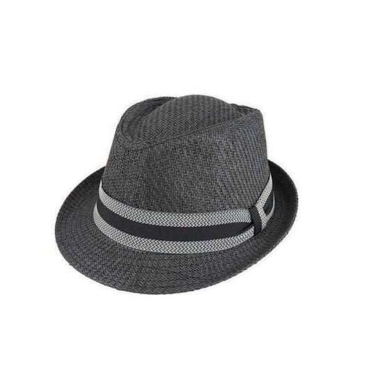 YORK – Matt Toyo Trilby Hat with Herringbone Ribbon Band