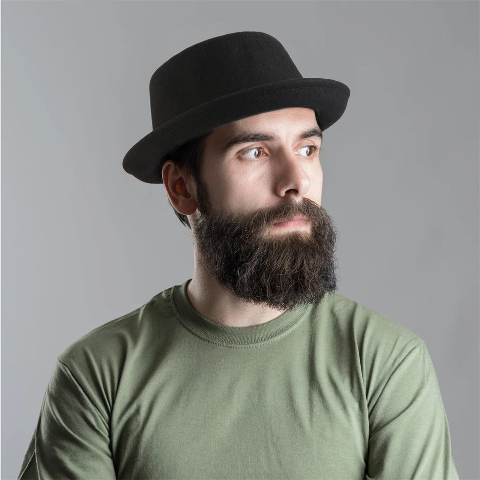 Paris Noir Wool Felt Pork Pie Hat | Urban Caps