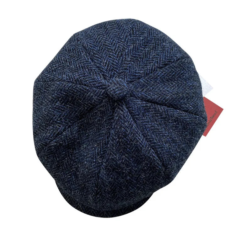 Premium Harris Tweed Octagonal Newsboy Cap – 100% Pure Wool Heritage Collection | Urban Caps