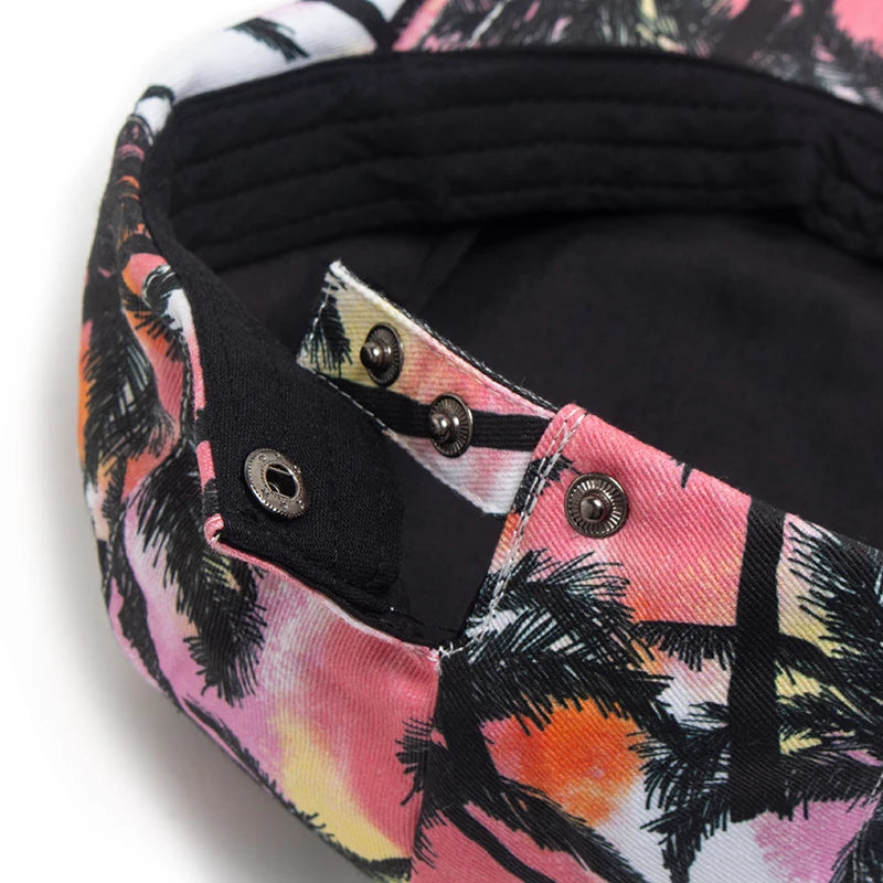 Print Cotton Ivy Cap | Riviera Summer Flat Cap | Urban Caps NZ