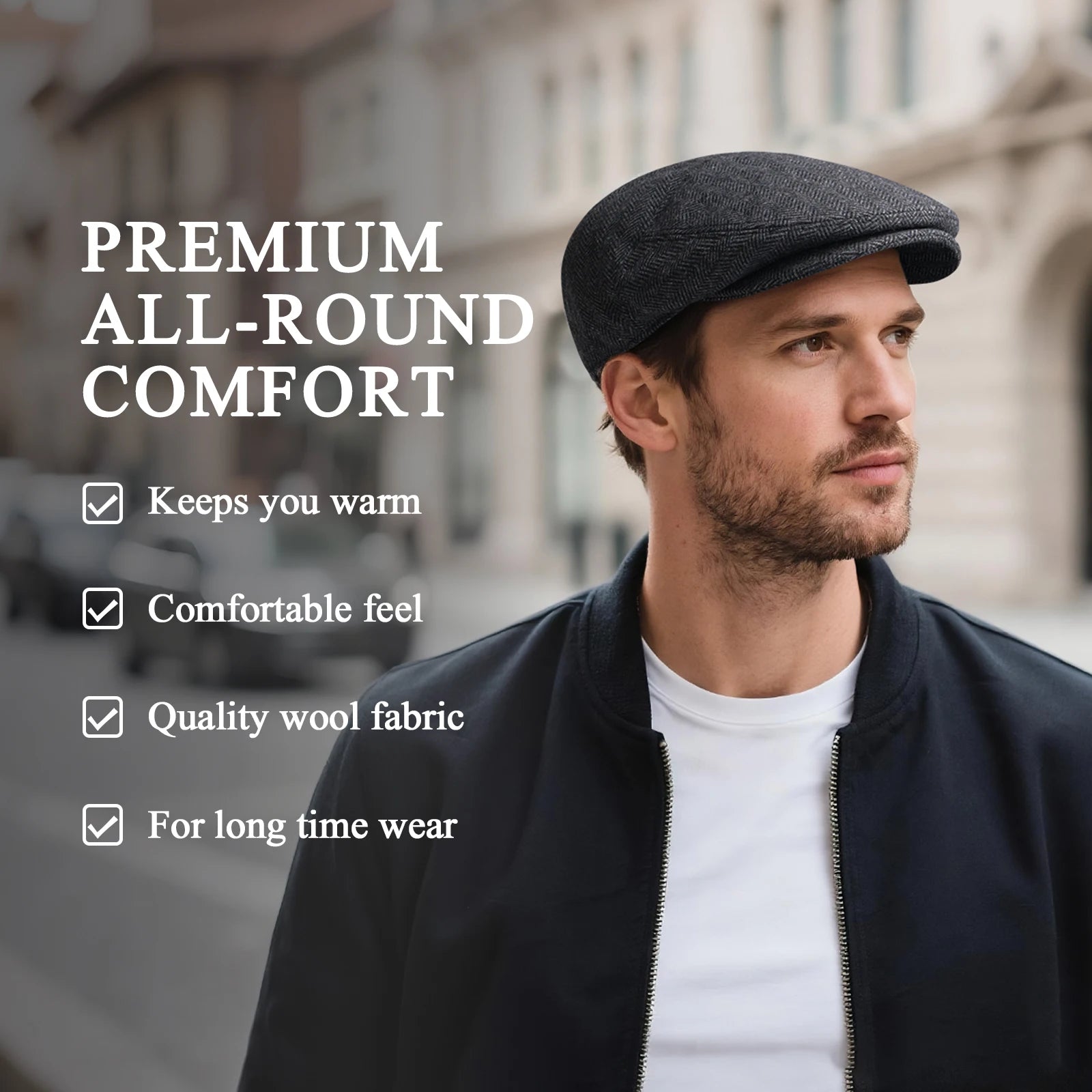 The Dunmore | Men's Wool Blend XL/XXL Ivy Newsboy Cap | Urban Caps NZ