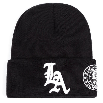 The LA Earth | Letter Earth Embroidery Hip Hop Beanie | Urban Caps NZ