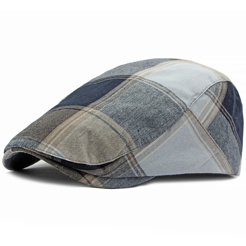 Turin Western Plaid Ivy Cap in Gray