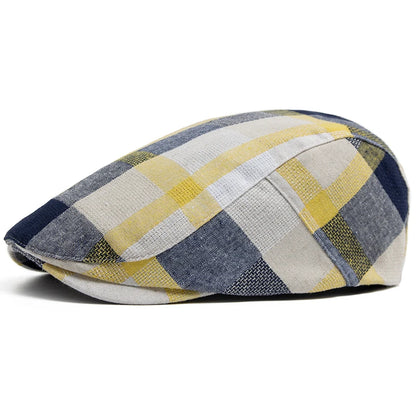 Multicolour Plaid Ivy Cap | Country Heritage Flat Cap | Urban Caps NZ