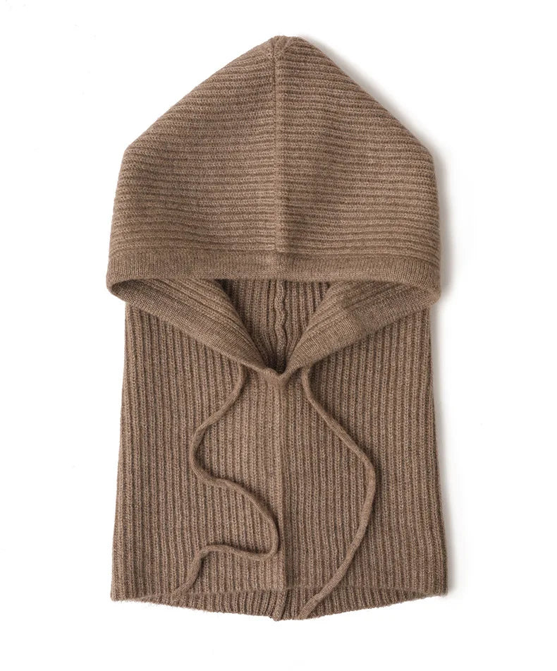 The Cairnwell | Women's 100% Wool Drawstring Balaclava Beanie | Urban Caps NZ