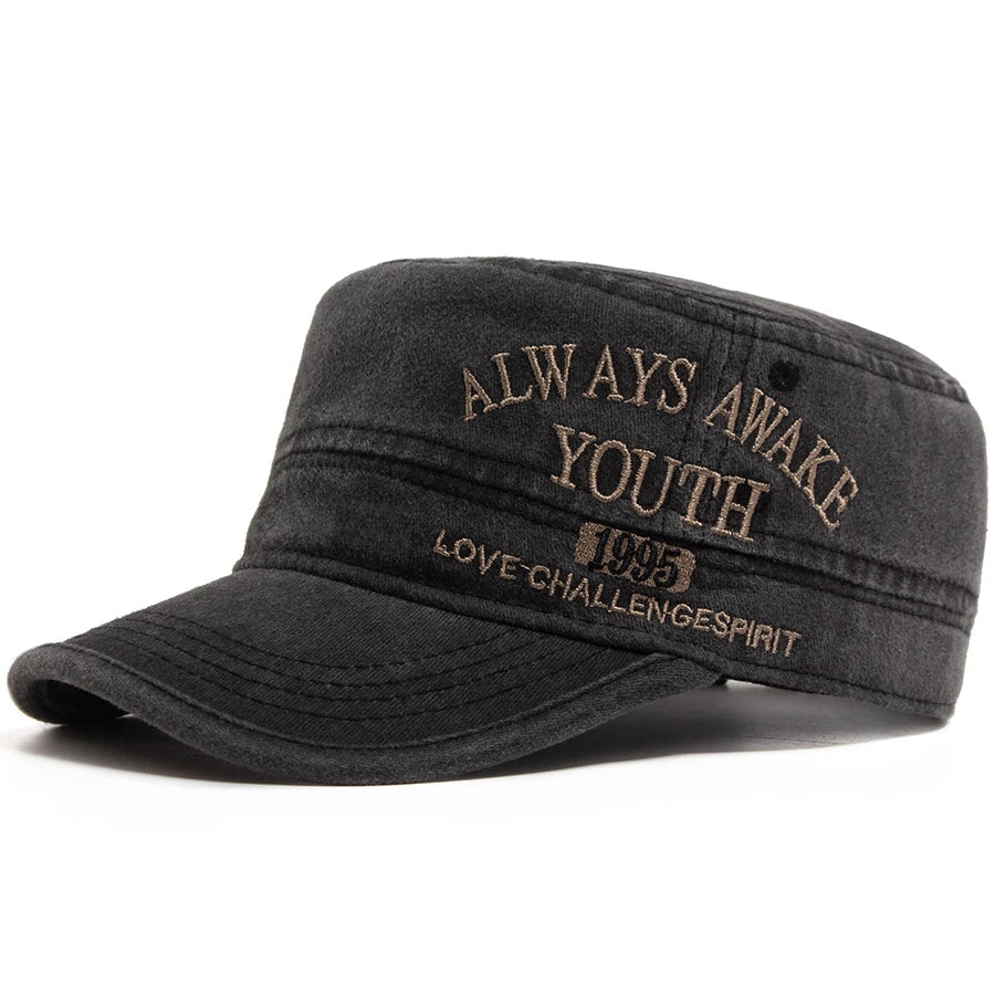 Retro Embroidered Cotton Military Cap | Outdoor Army Cap | Urban Caps NZ