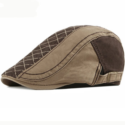 Perugia Patchwork Artist Beret in Coffee