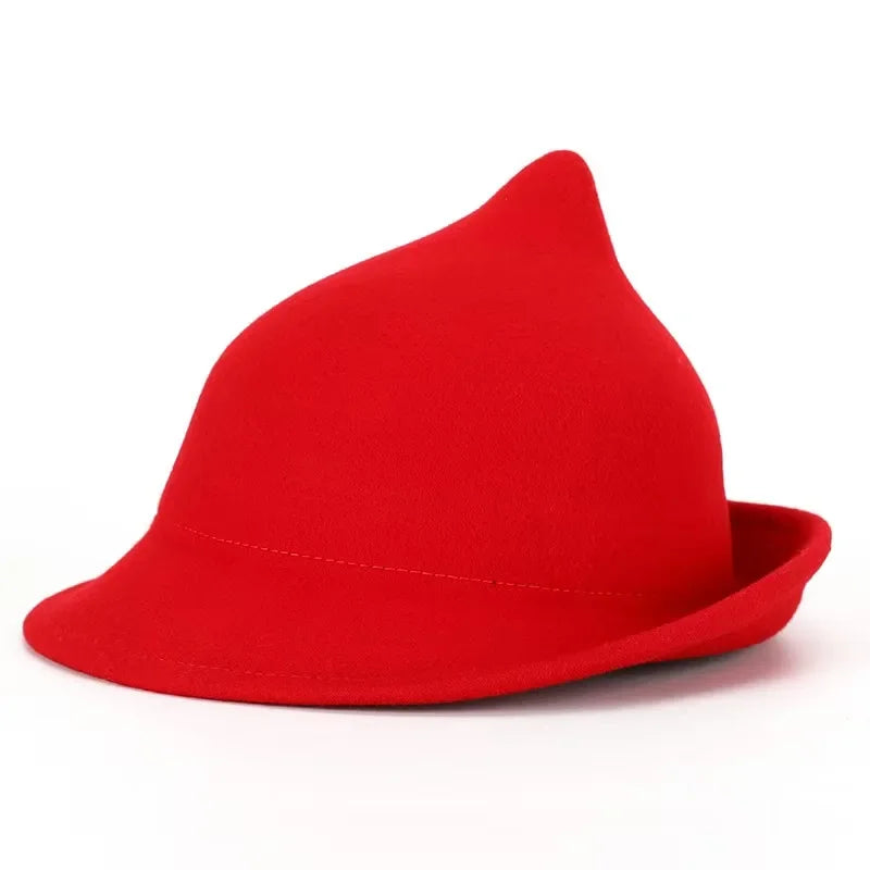 Hallowmere Wool Witch Hat in Red