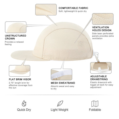 The Sprint | Unisex Quick-Dry Flat Brim Sports Cap | Urban Caps NZ