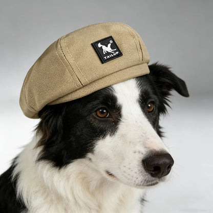Adjustable dog beret in khaki