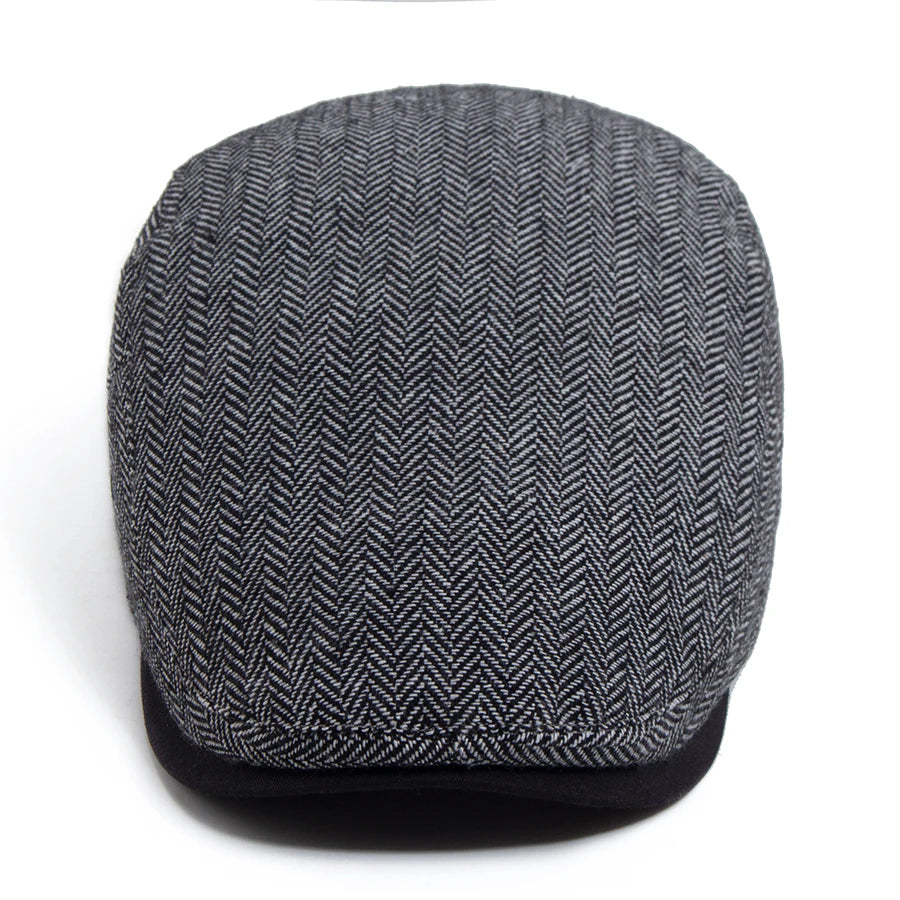 Striped Herringbone Ivy Cap | Highland Outdoor Flat Cap | Urban Caps NZ