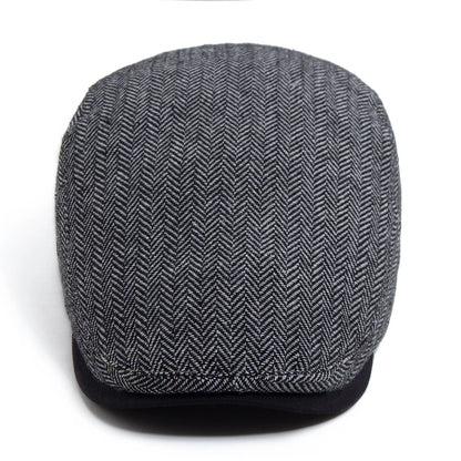 Striped Herringbone Ivy Cap | Highland Outdoor Flat Cap | Urban Caps NZ