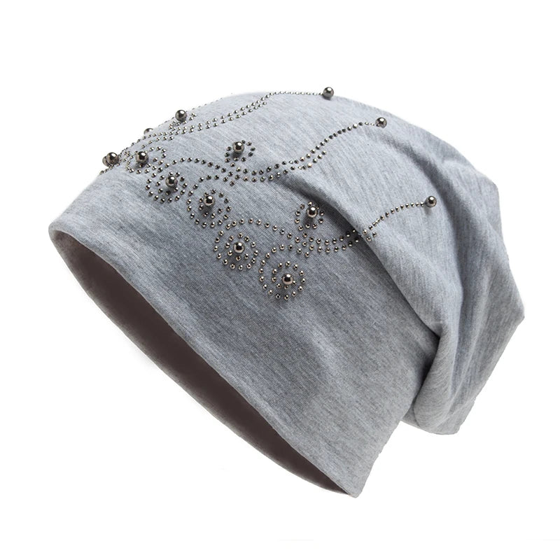 The Cristallo | Rhinestone Pearl Balaclava Beanie | Urban Caps NZ