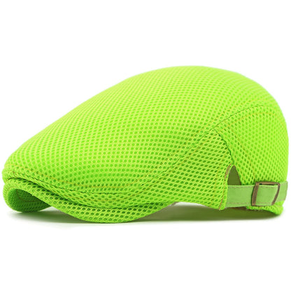 Godalming Mesh Breathable Beret in Neon Green