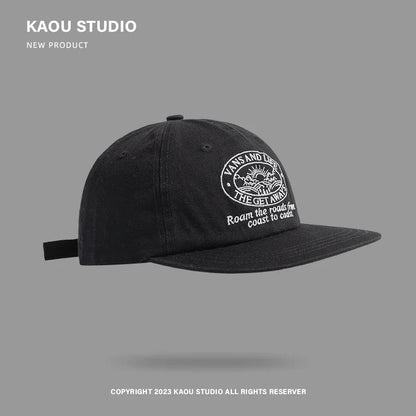 Hackney Flat-Brim Baseball Cap in Black